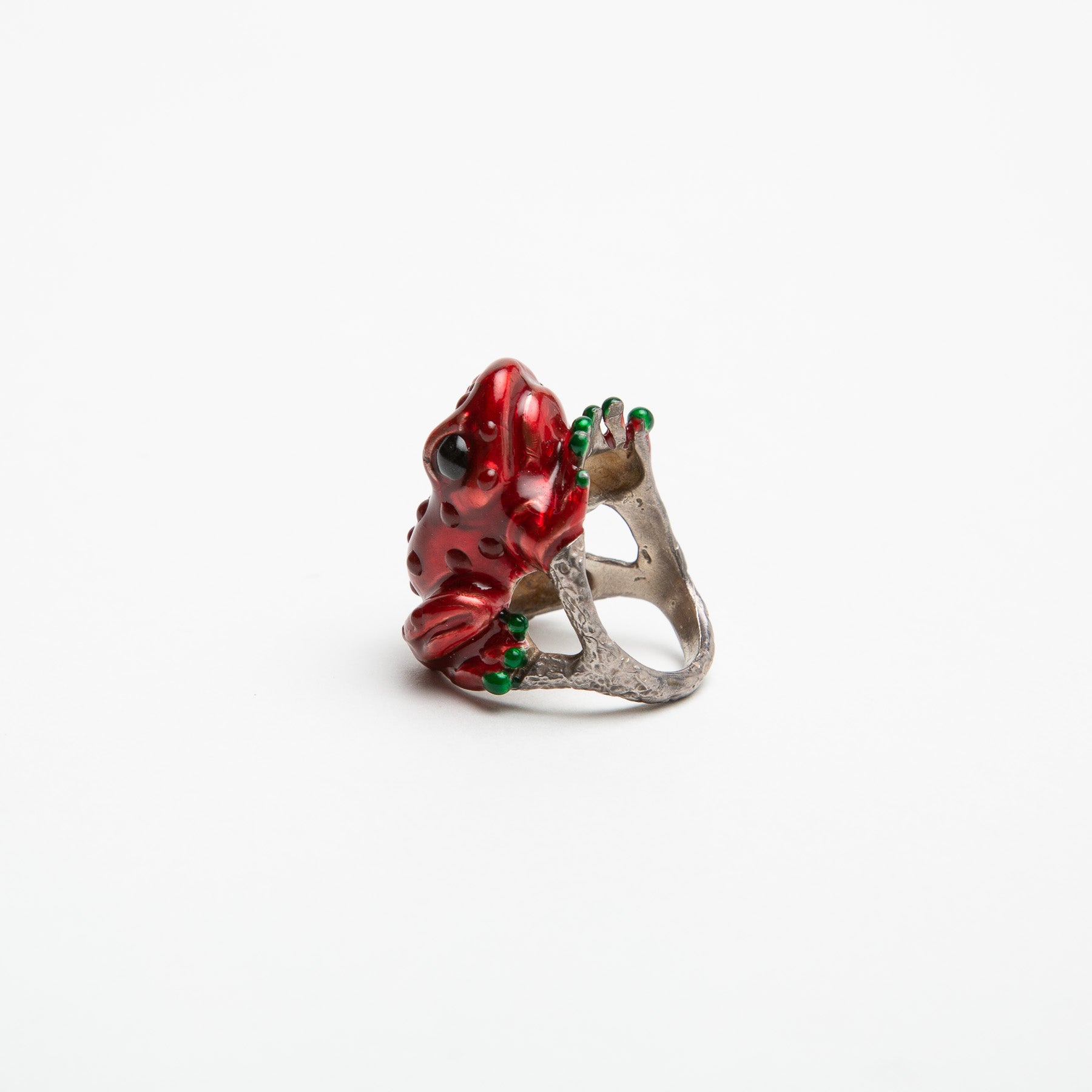 DELFINA DELETTREZ | ENAMEL FROG RING