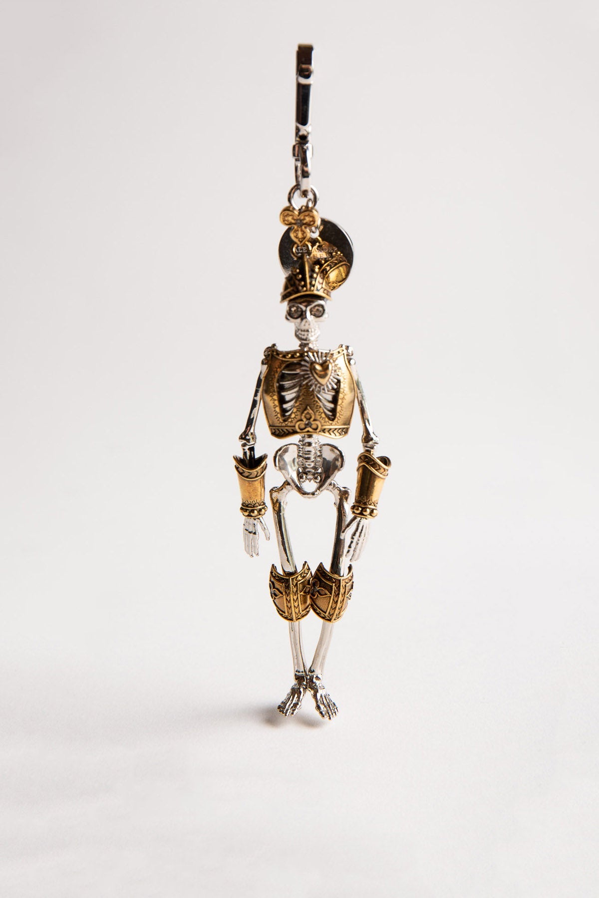 ALEXANDER MCQUEEN | GOLD SKELETON ARMOUR KEYRING