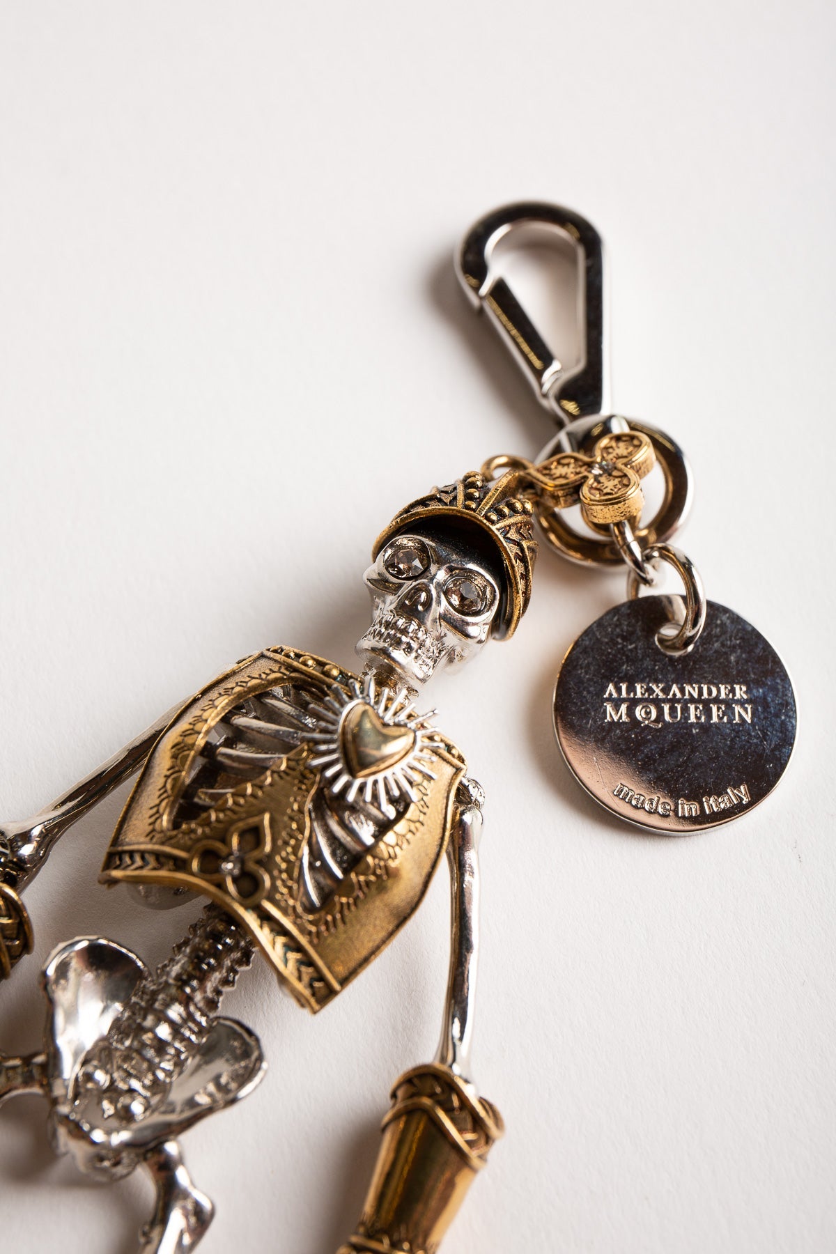 ALEXANDER MCQUEEN | GOLD SKELETON ARMOUR KEYRING