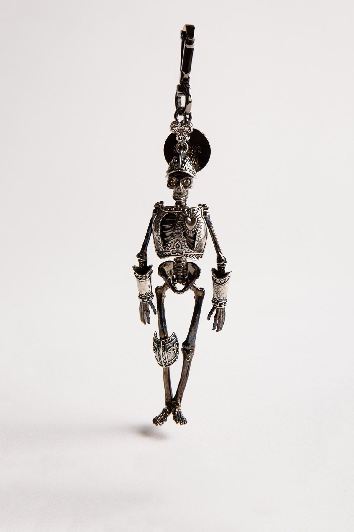 ALEXANDER MCQUEEN | SILVER SKELETON ARMOUR KEYRING