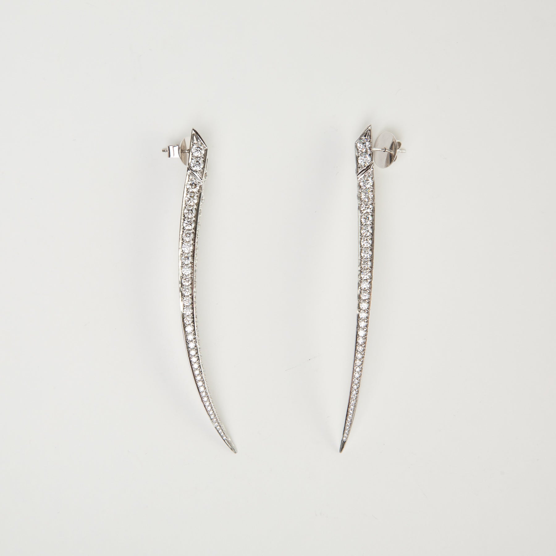 SHAUN LEANE | LARGE DIAMOND SABRE EARRINGS - MAXFIELD LA