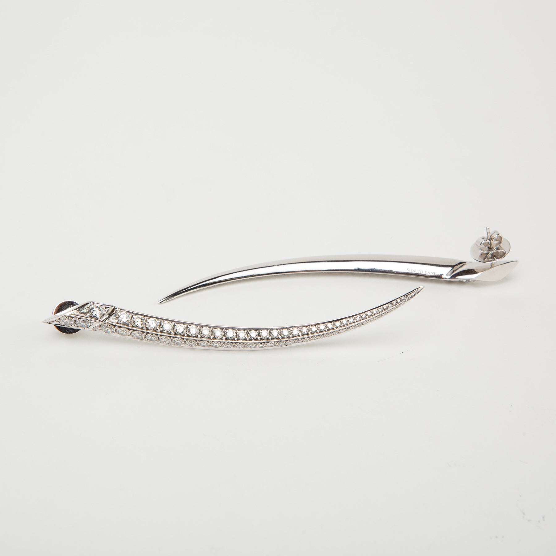 SHAUN LEANE | LARGE DIAMOND SABRE EARRINGS - MAXFIELD LA