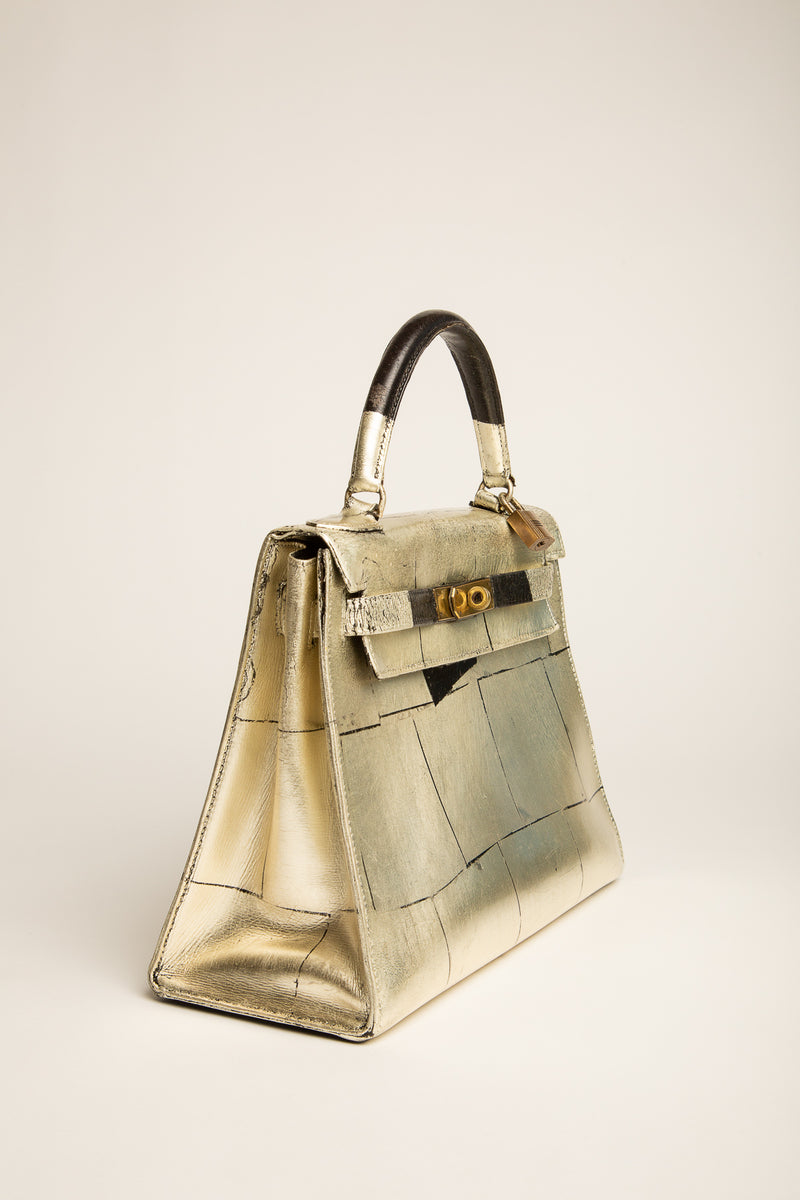 ALEXX BROWN | VINTAGE HERMÈS KELLY WHITE GOLD BAG