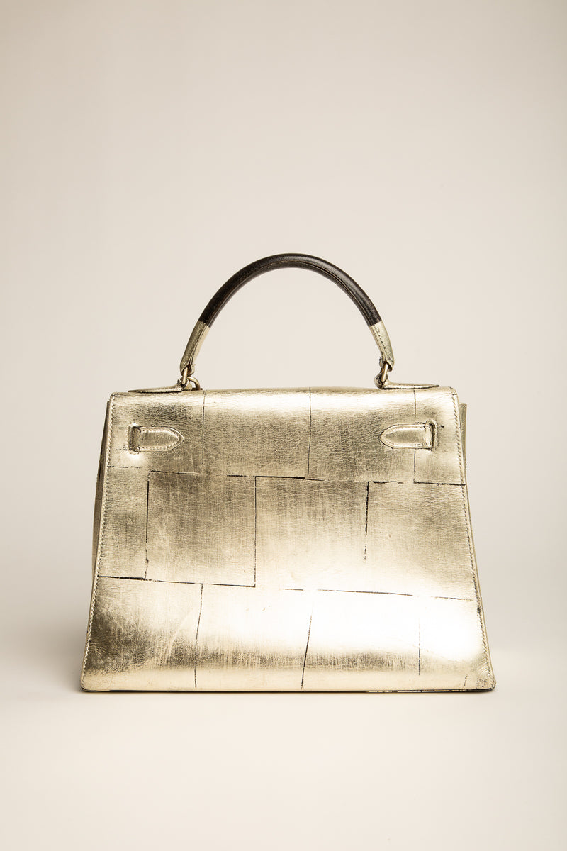 ALEXX BROWN | VINTAGE HERMÈS KELLY WHITE GOLD BAG