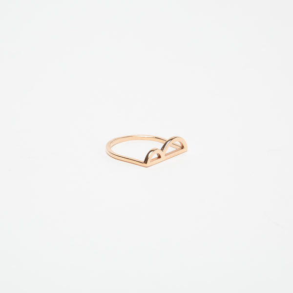 KWIT | 14K ROSE GOLD LETTER B RING