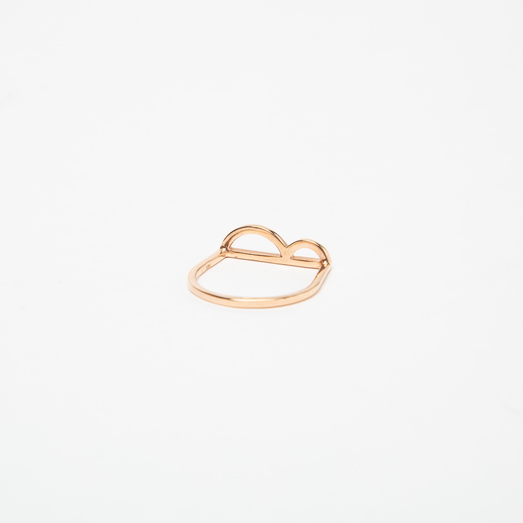 KWIT | 14K ROSE GOLD LETTER B RING - MAXFIELD LA