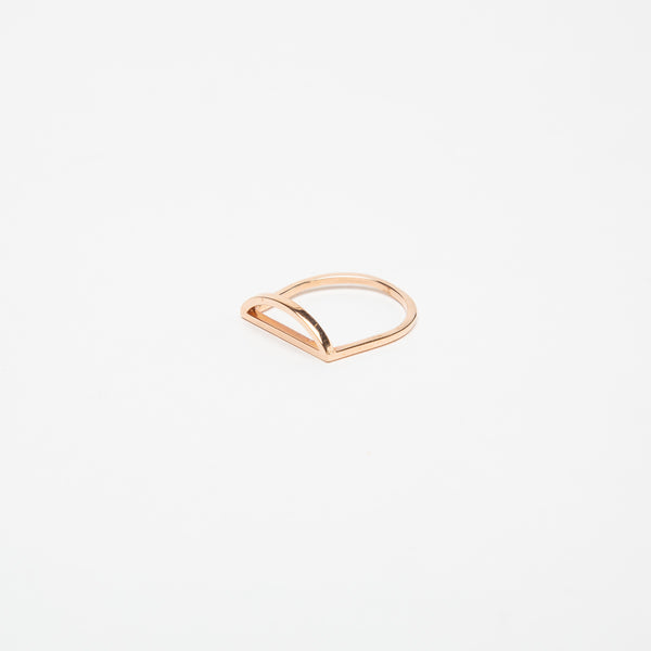 KWIT | 14K ROSE GOLD LETTER D RING