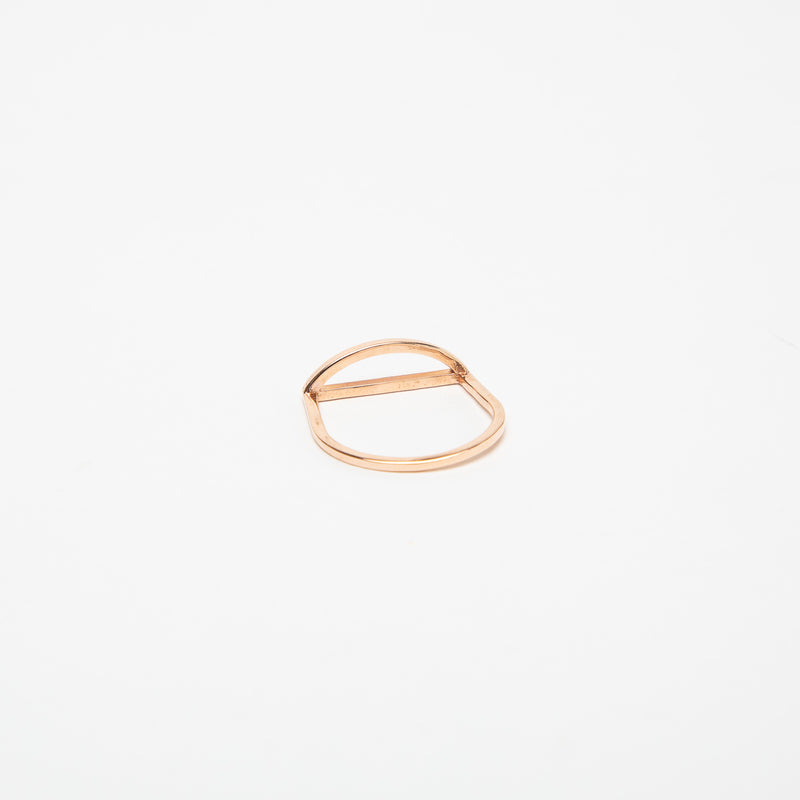 KWIT | 14K ROSE GOLD LETTER D RING