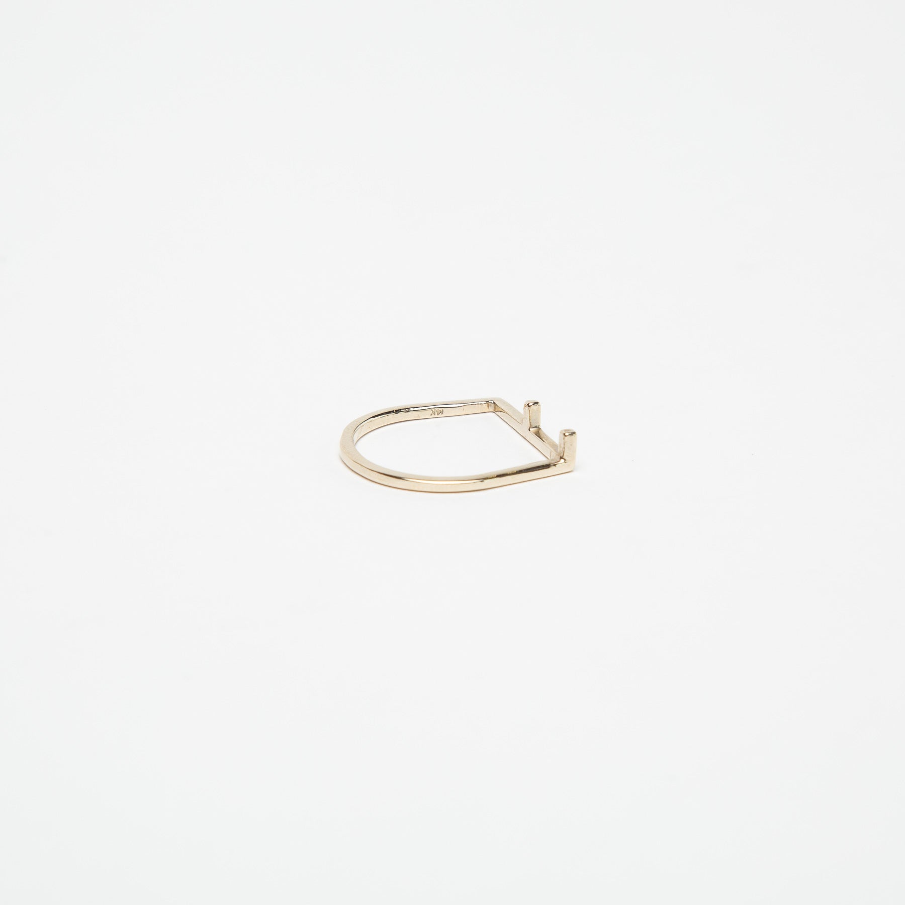 KWIT | 14K WHITE GOLD LETTER F RING