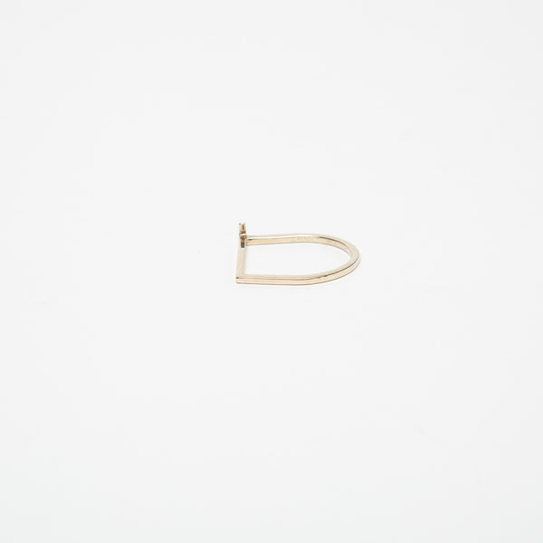 KWIT | 14K WHITE GOLD LETTER J RING