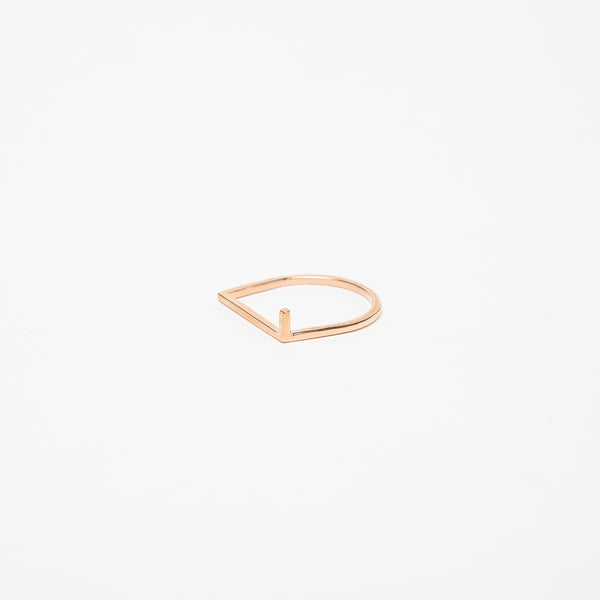 KWIT | 14K ROSE GOLD LETTER L RING
