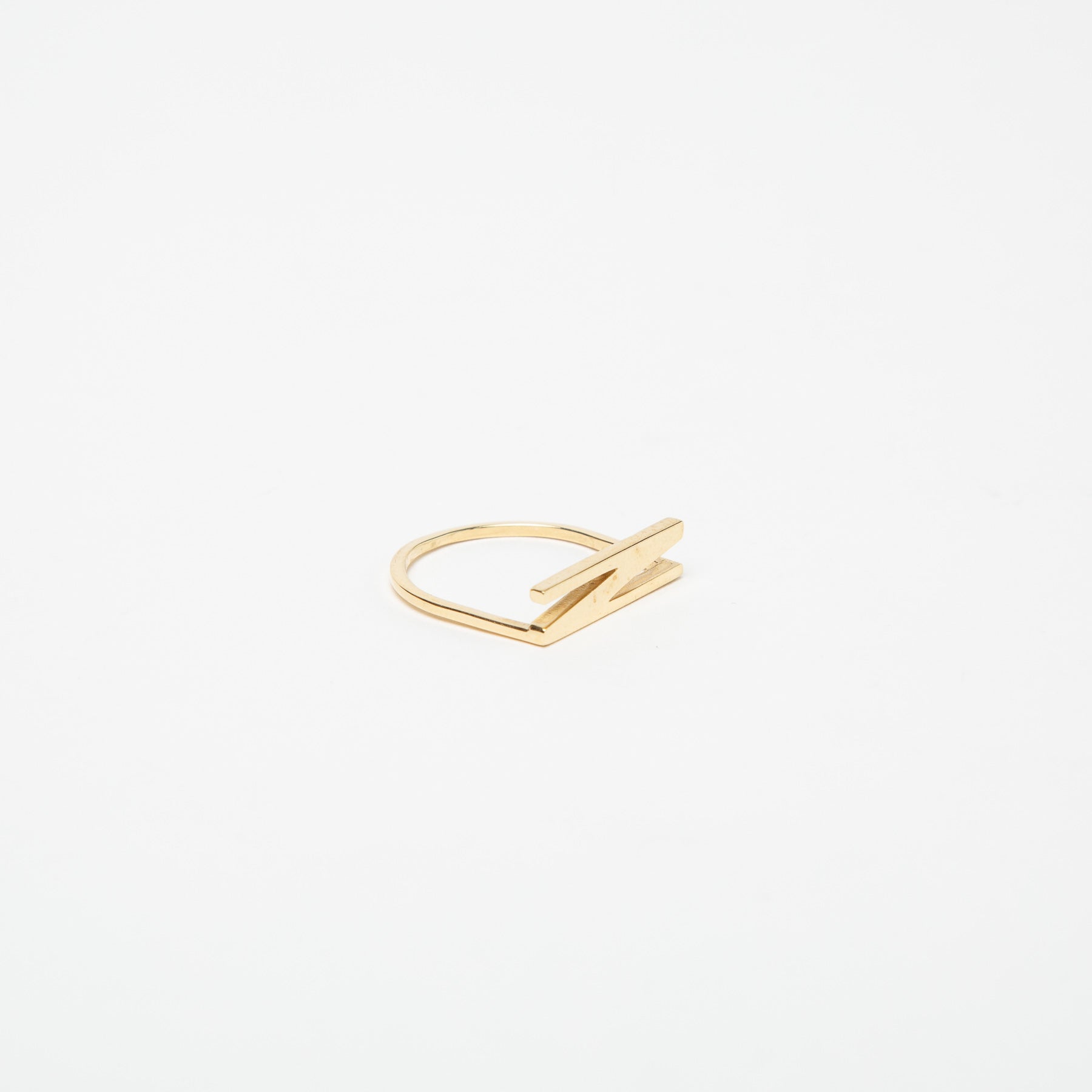 KWIT | 14K YELLOW GOLD LETTER N RING - MAXFIELD LA