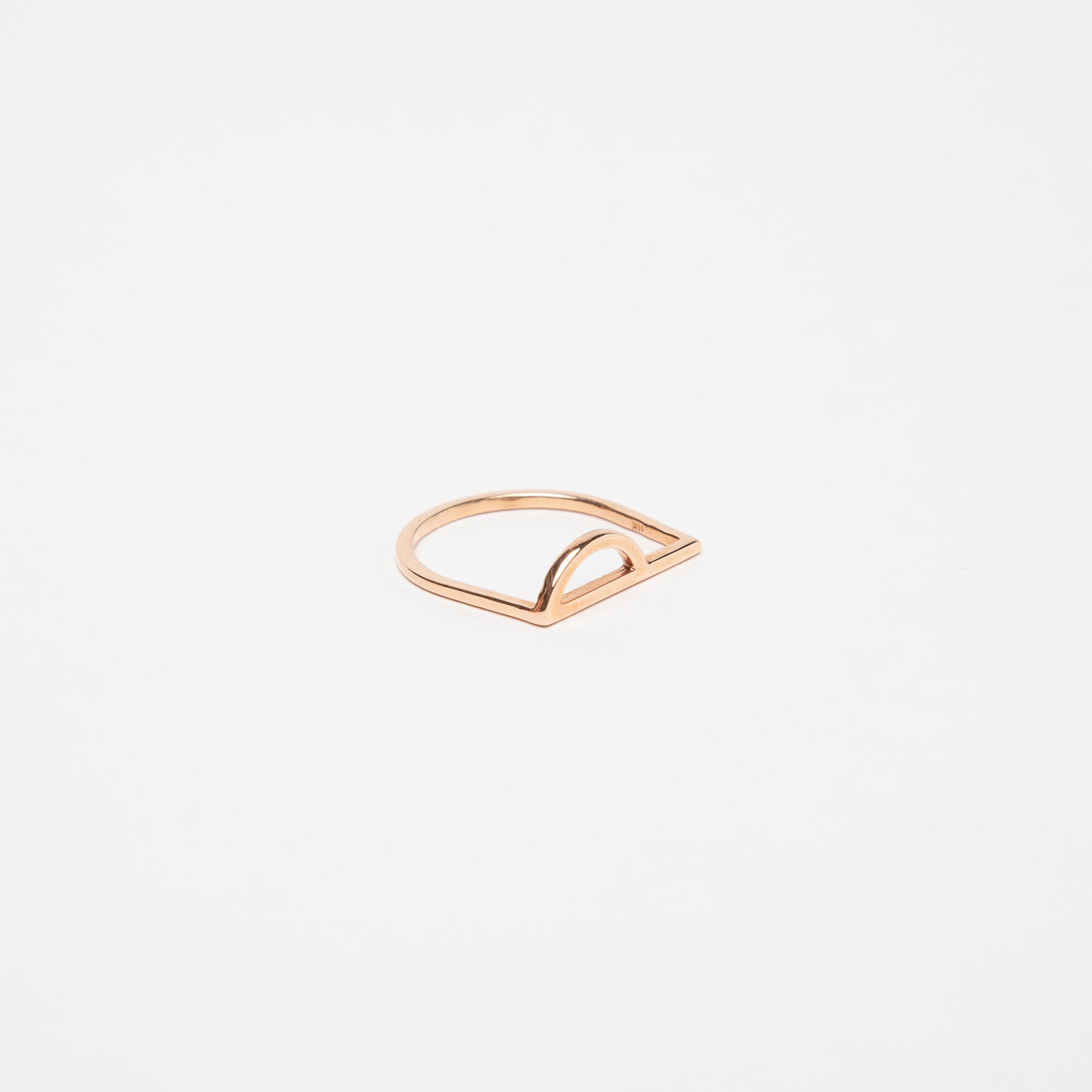 KWIT | 14K ROSE GOLD LETTER P RING - MAXFIELD LA