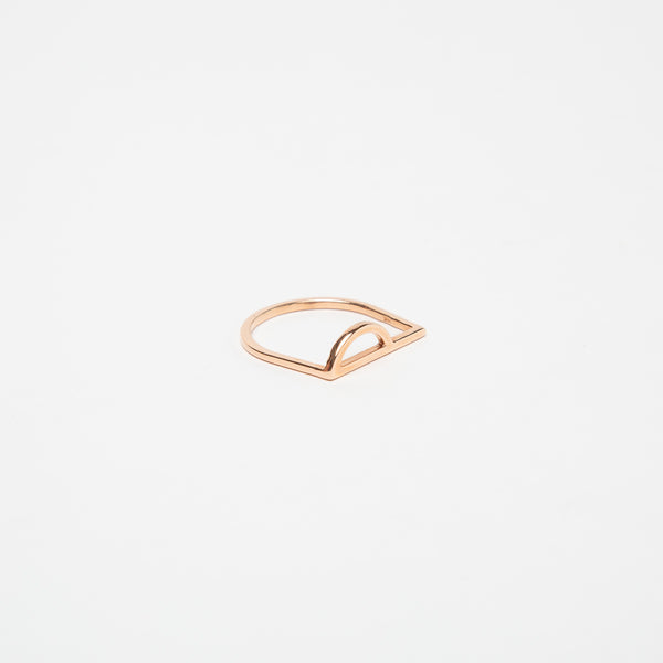 KWIT | 14K ROSE GOLD LETTER P RING