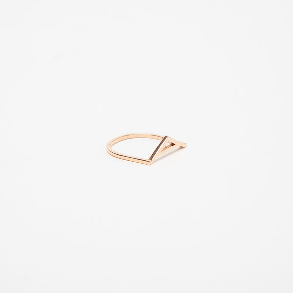 KWIT | 14K ROSE GOLD LETTER A RING