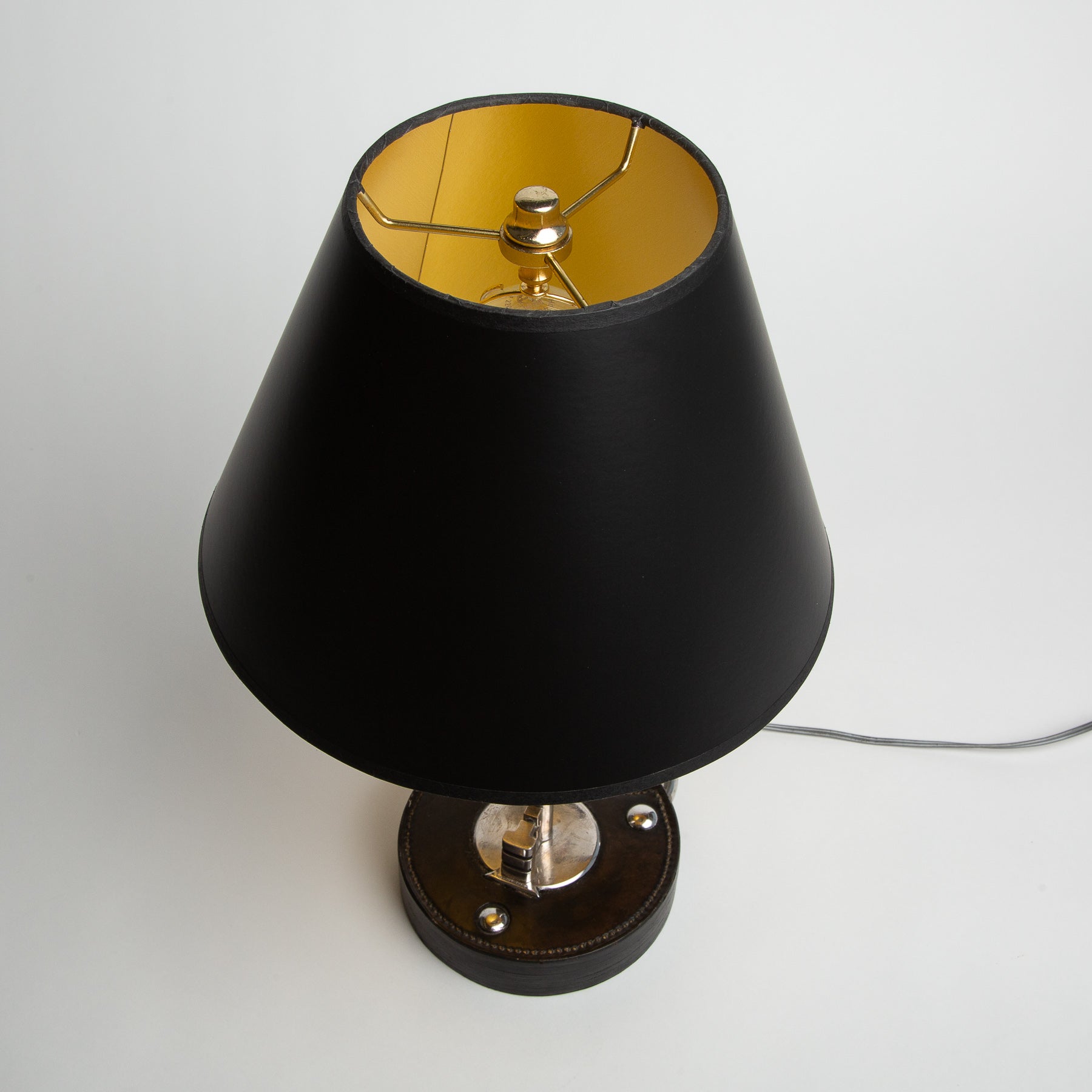 MAXFIELD PRIVATE COLLECTION  1950'S LOCK AND KEY TABLE LAMP