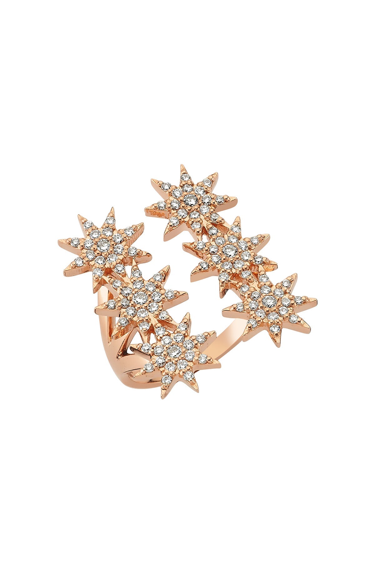 BEE GODDESS | 14K ROSE GOLD VENUS STAR RING - MAXFIELD LA