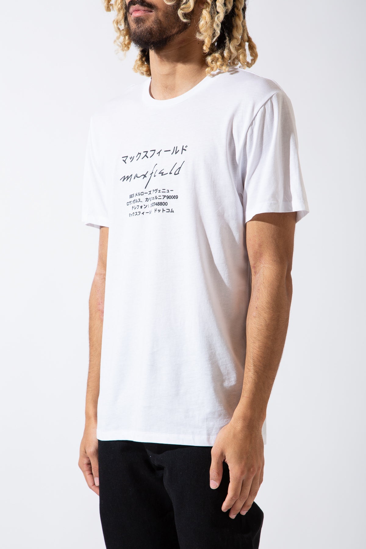 MAXFIELD MERCH COLLECTION | JAPANESE LOGO SHORT SLEEVE TEE - MAXFIELD LA