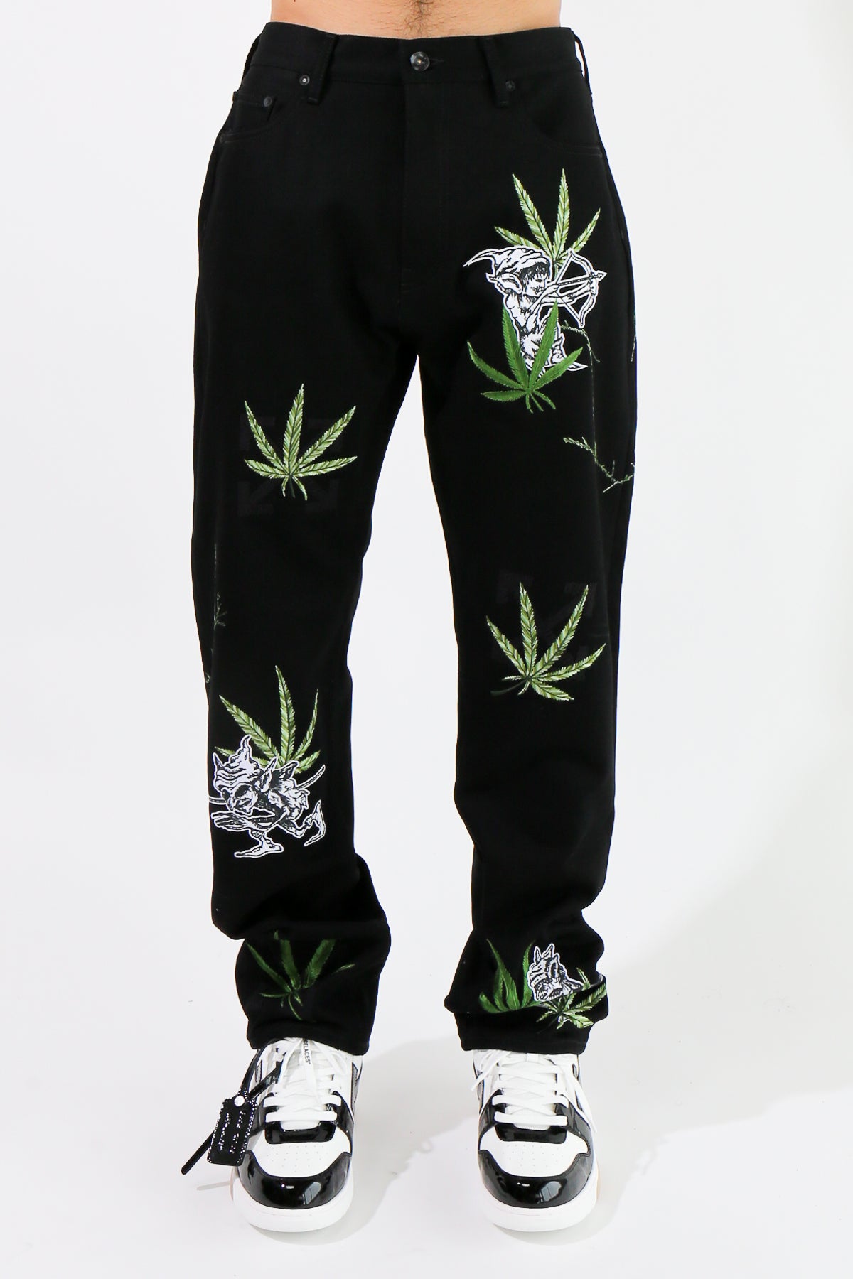 OFF-WHITE | WEED SKATE FIT JEANS - MAXFIELD LA
