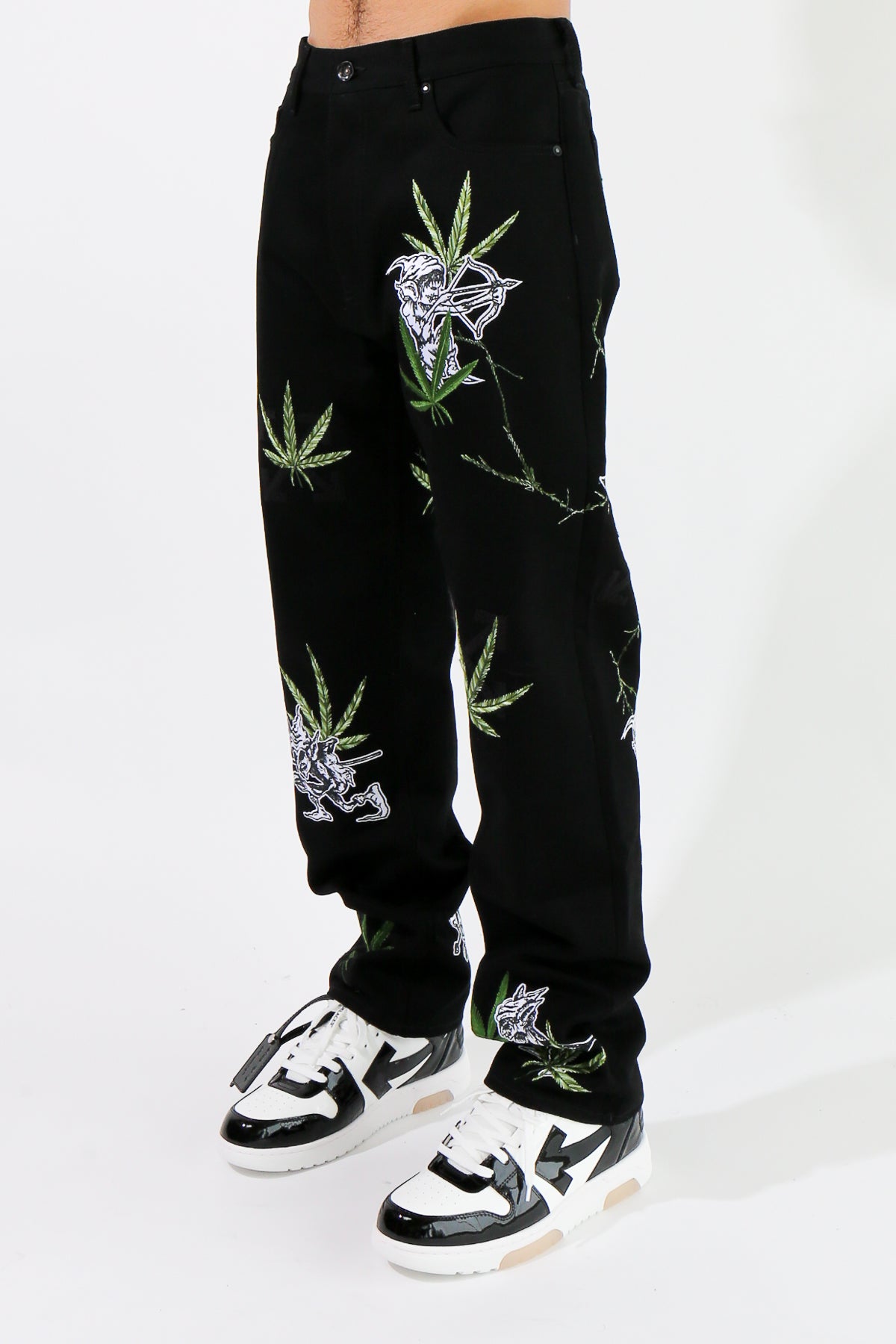 OFF-WHITE | WEED SKATE FIT JEANS - MAXFIELD LA