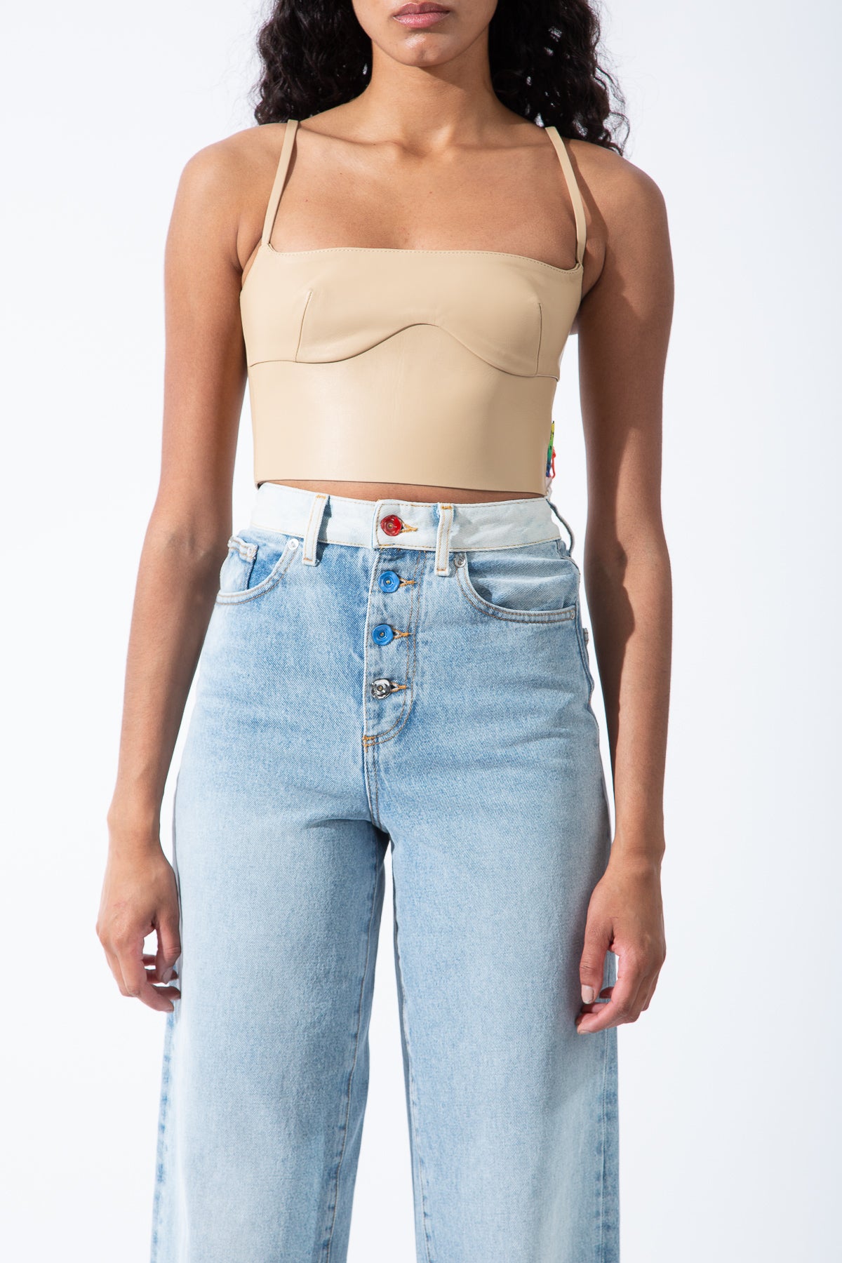OFF-WHITE | LEATHER BUSTIER