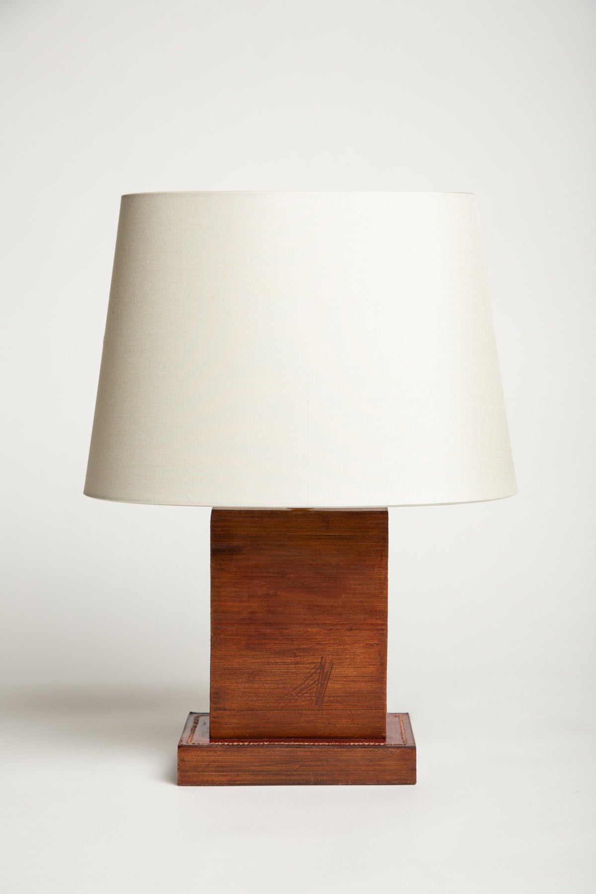 HERMÈS | STITCHED LEATHER TABLE LAMP
