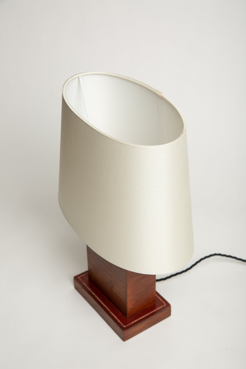 HERMÈS | STITCHED LEATHER TABLE LAMP
