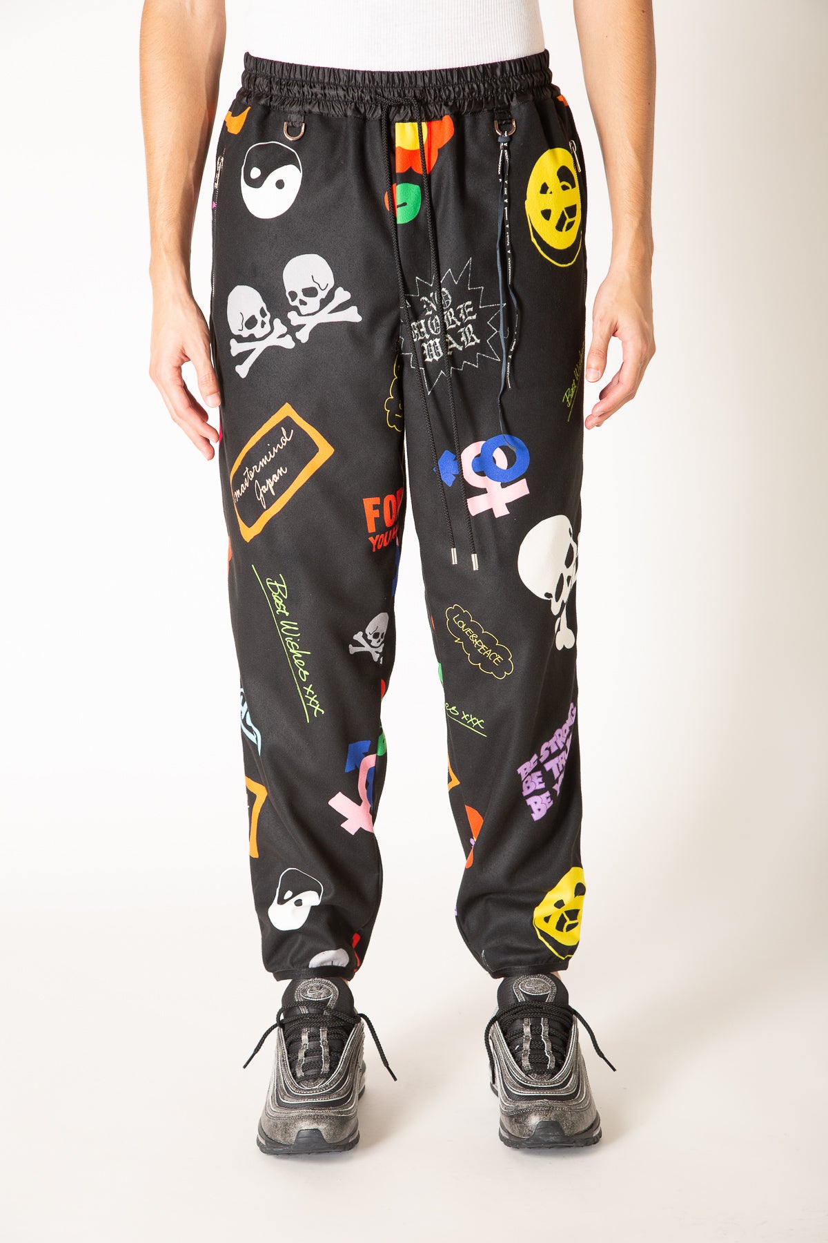 MASTERMIND | ALL OVER MOTIF TRACK PANTS - MAXFIELD LA