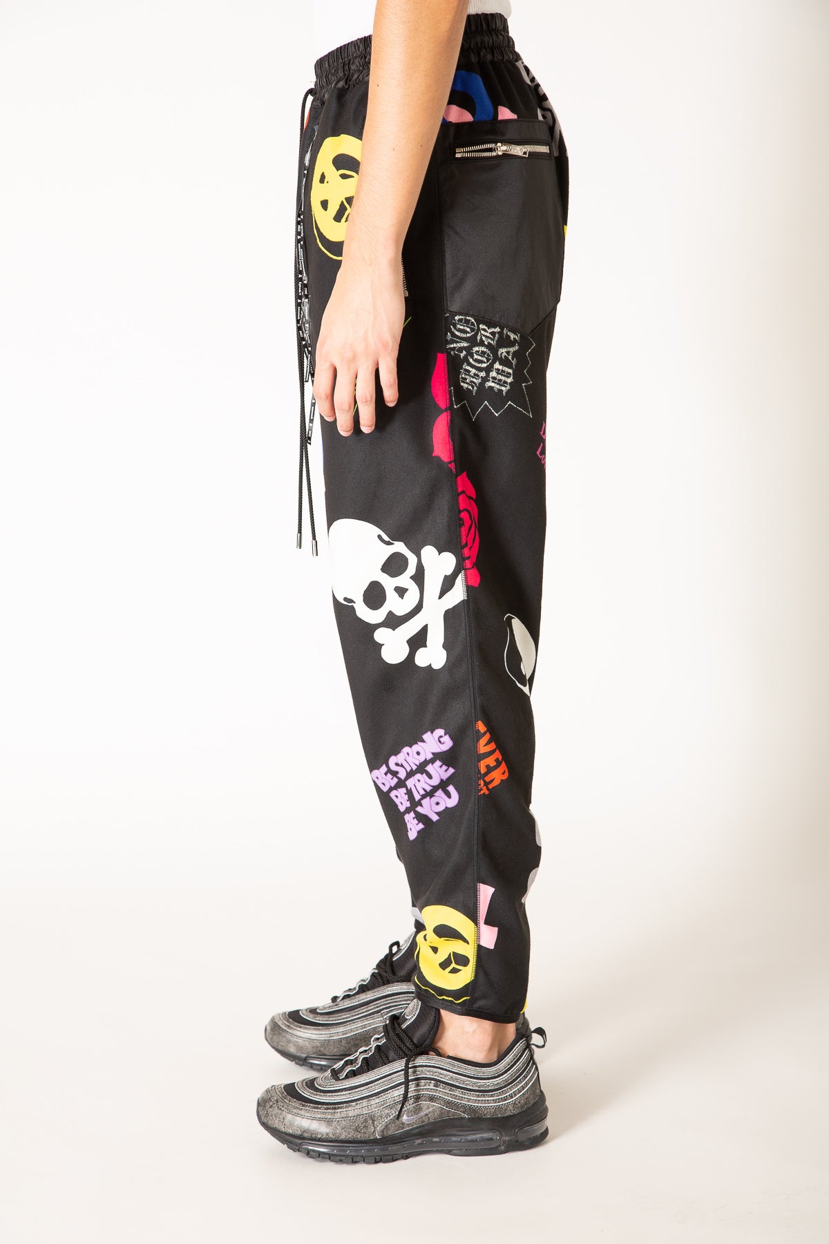 MASTERMIND | ALL OVER MOTIF TRACK PANTS - MAXFIELD LA
