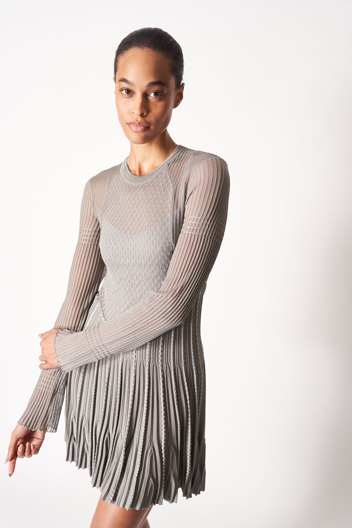 GIVENCHY | PLEATED KNIT DRESS - MAXFIELD LA