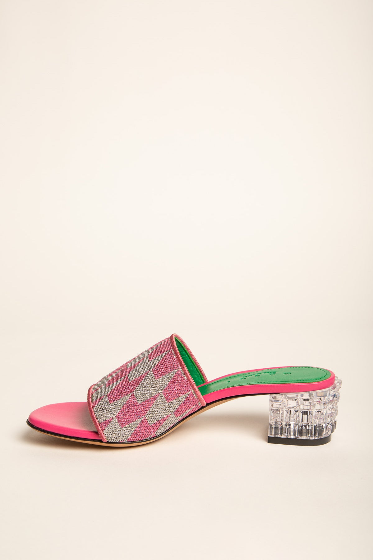 MARNI | CLEAR HEEL PRINT STRAP SANDALS - MAXFIELD LA