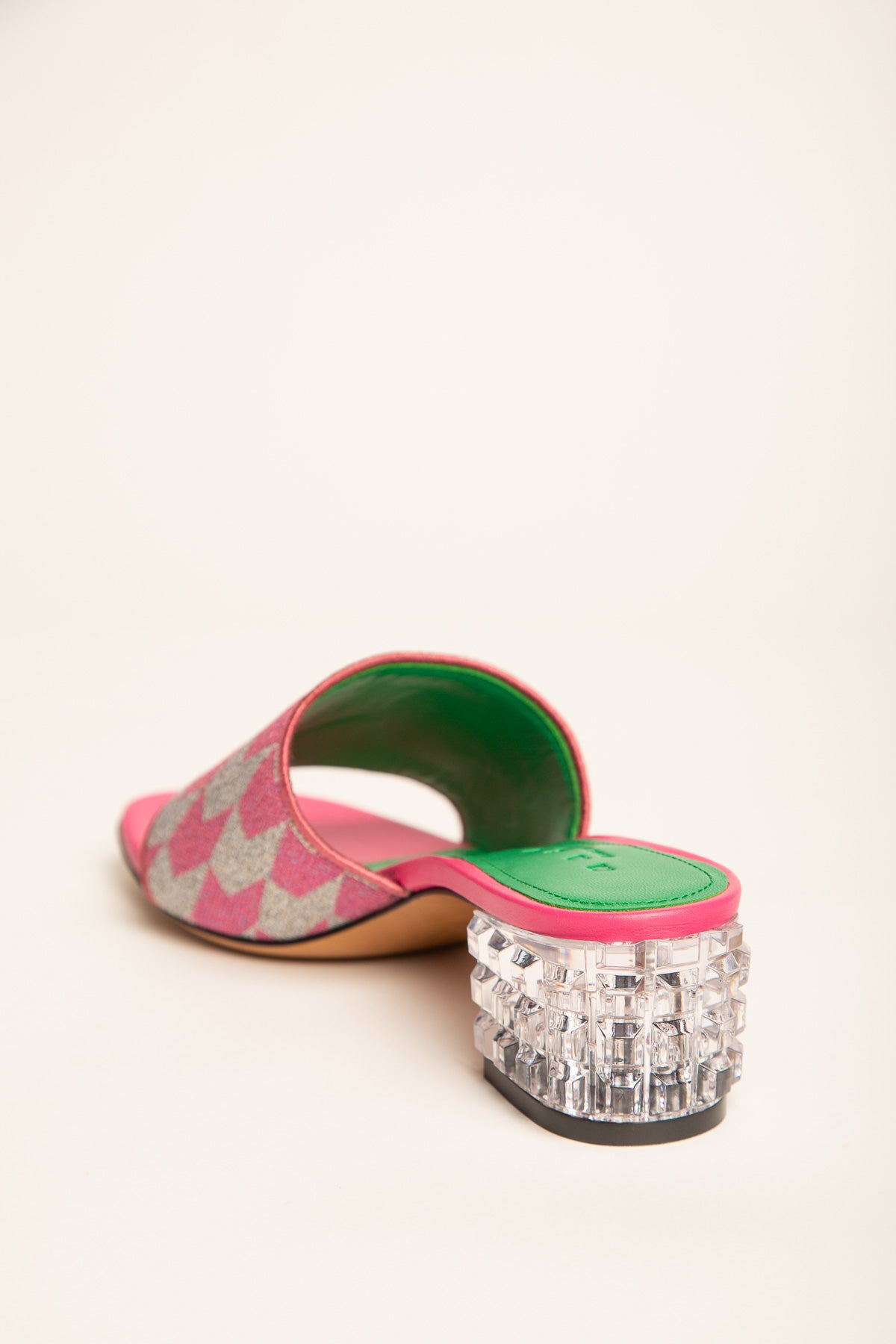 MARNI | CLEAR HEEL PRINT STRAP SANDALS - MAXFIELD LA