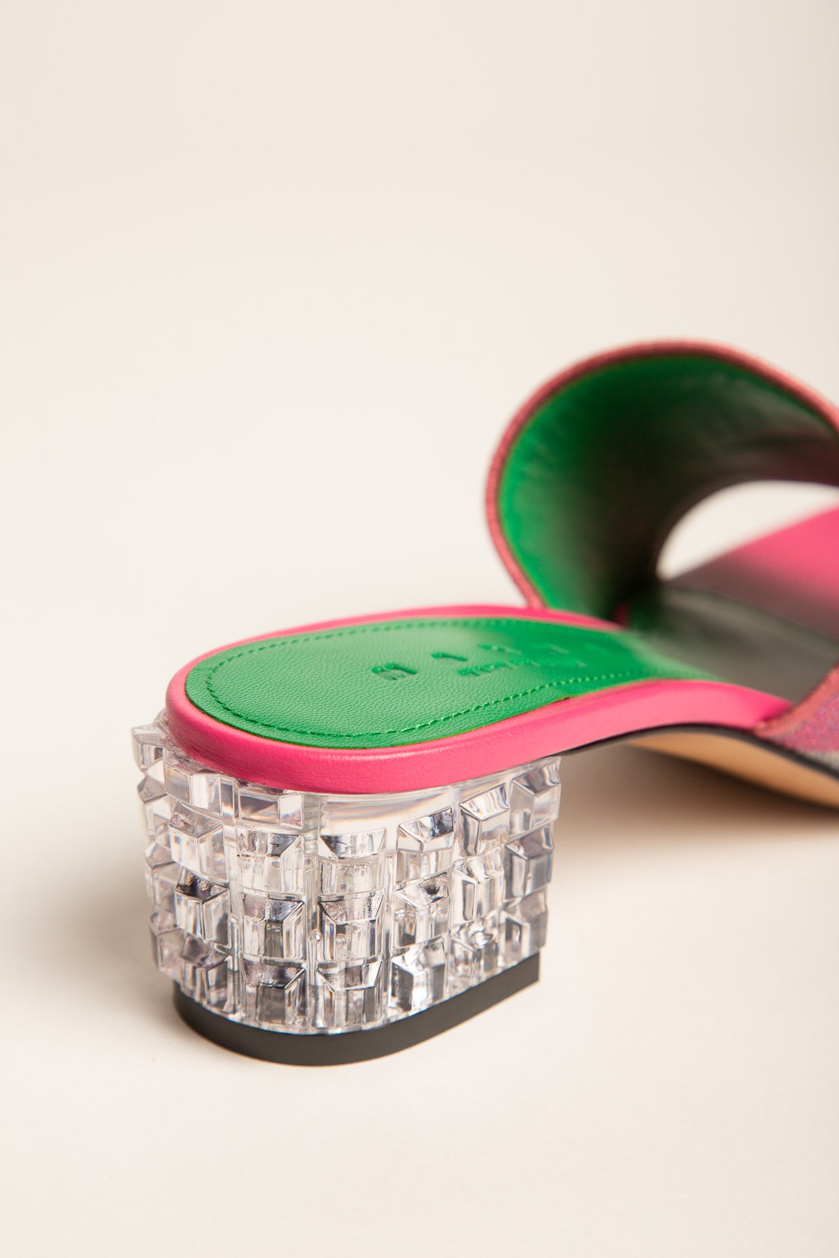 MARNI | CLEAR HEEL PRINT STRAP SANDALS - MAXFIELD LA