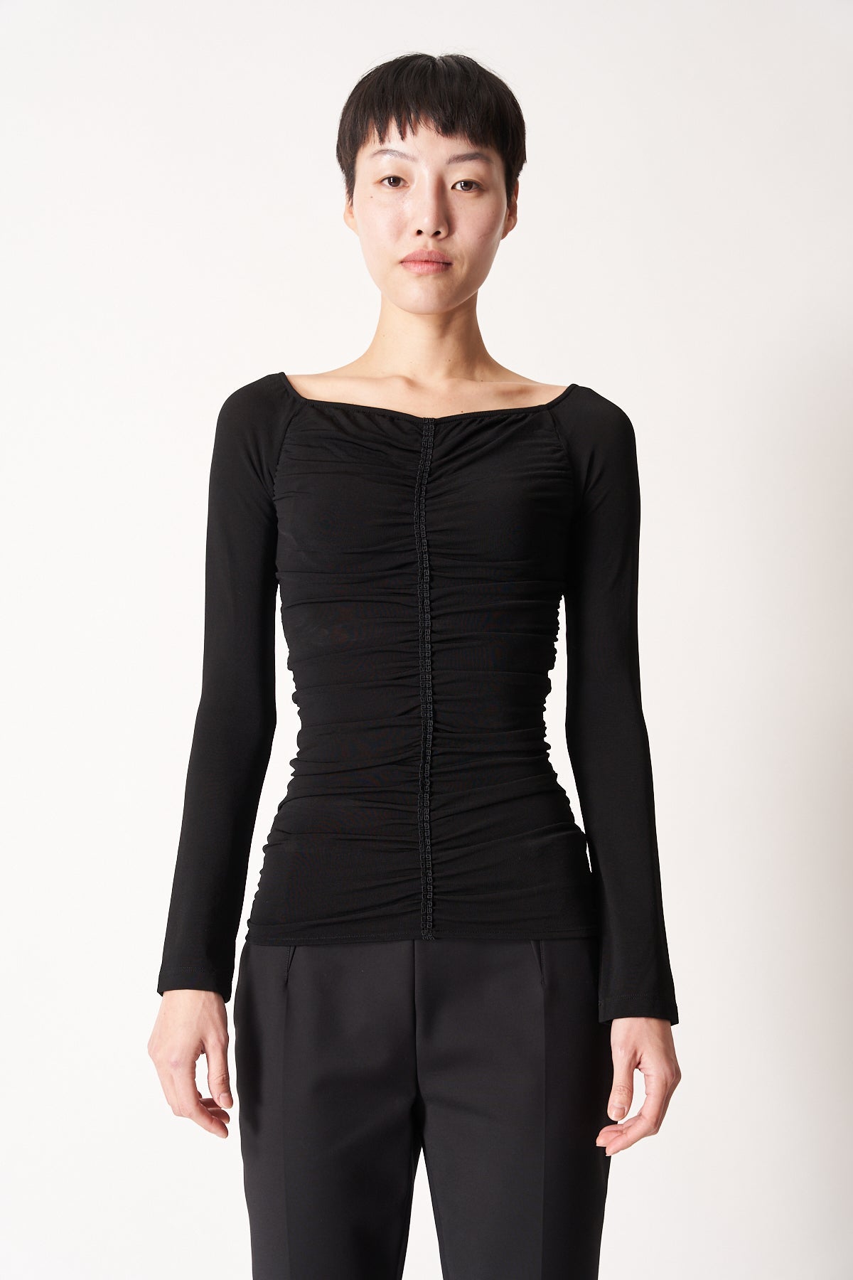 GIVENCHY | RUCHED JERSEY TOP