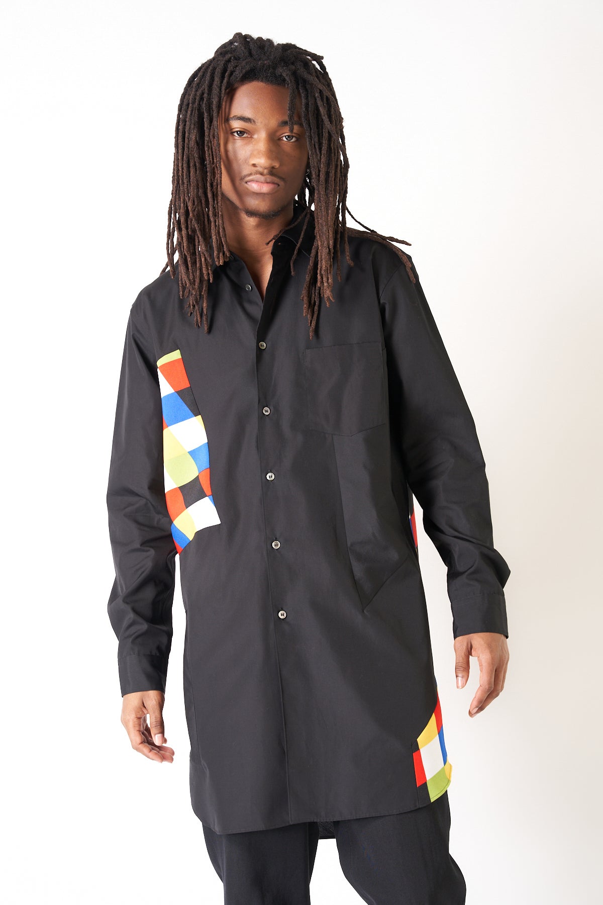 COMME DES GARÇONS HOMME PLUS | OXFORD DIAMOND LONG SLEEVE SHIRT - MAXFIELD LA