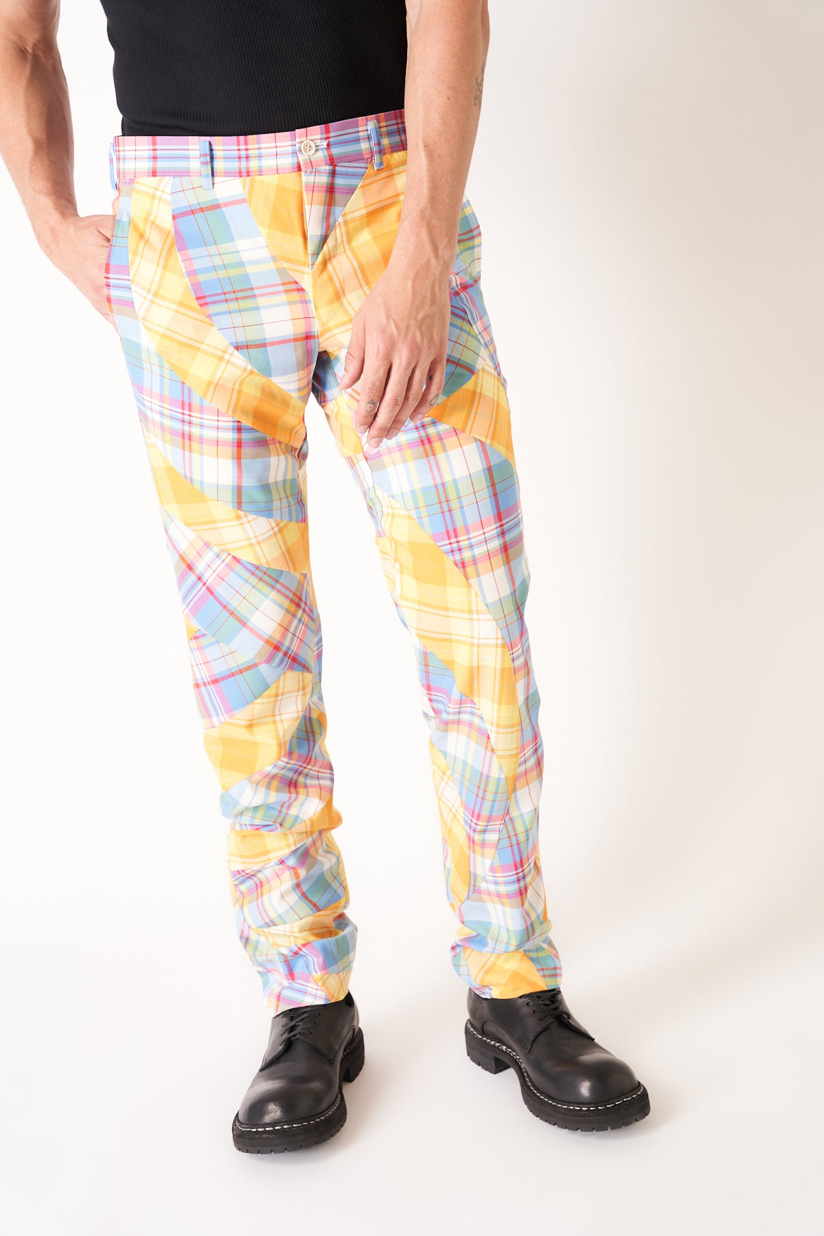 COMME DES GARÇONS HOMME PLUS | TARTAN CHECK PANTS - MAXFIELD LA