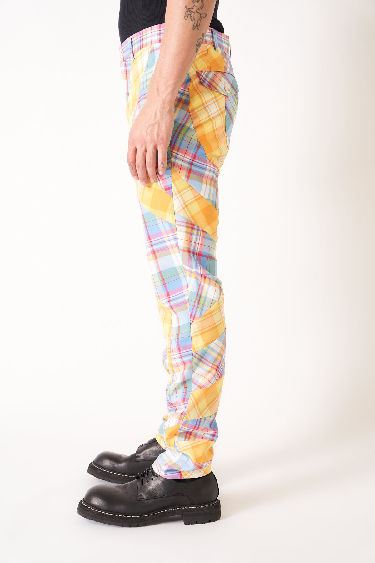 COMME DES GARÇONS HOMME PLUS | TARTAN CHECK PANTS - MAXFIELD LA