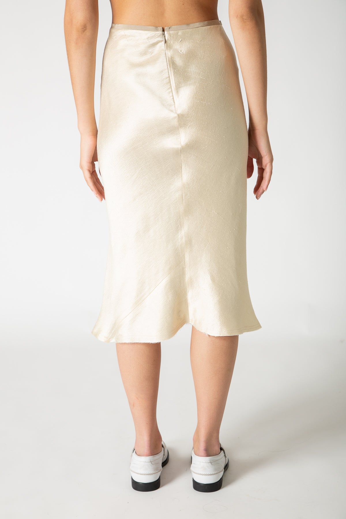 MAISON MARGIELA | SILK MIDI SKIRT - MAXFIELD LA