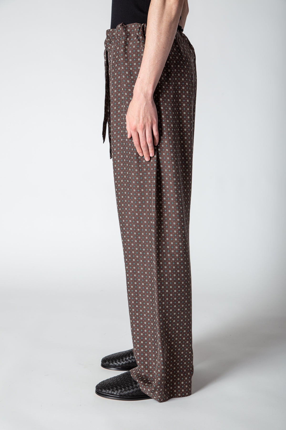 MAISON MARGIELA | PRINTED SILK SATIN PANTS - MAXFIELD LA