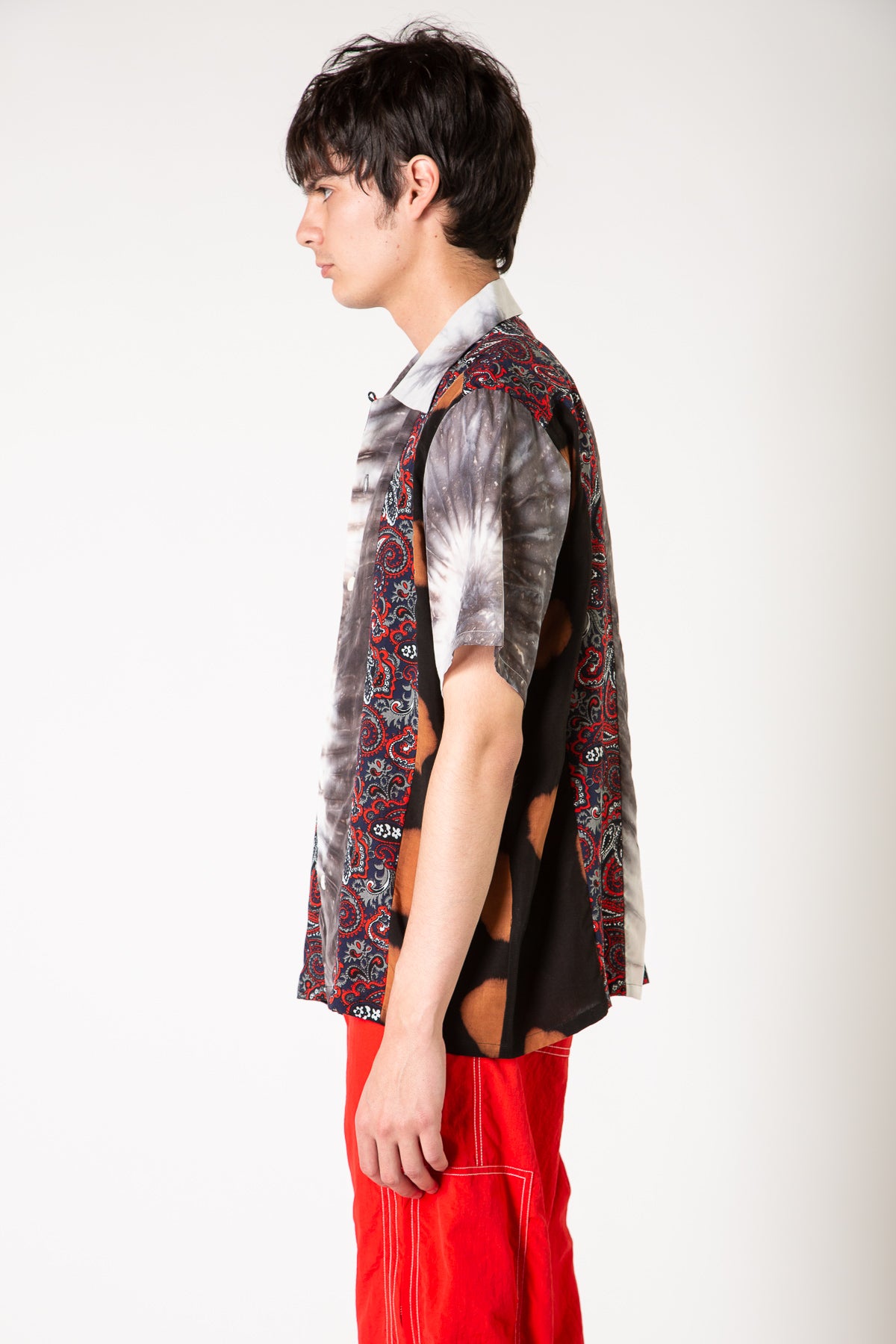 NOMA T.D. | PATCHWORK SHORT SLEEVE SHIRT - MAXFIELD LA