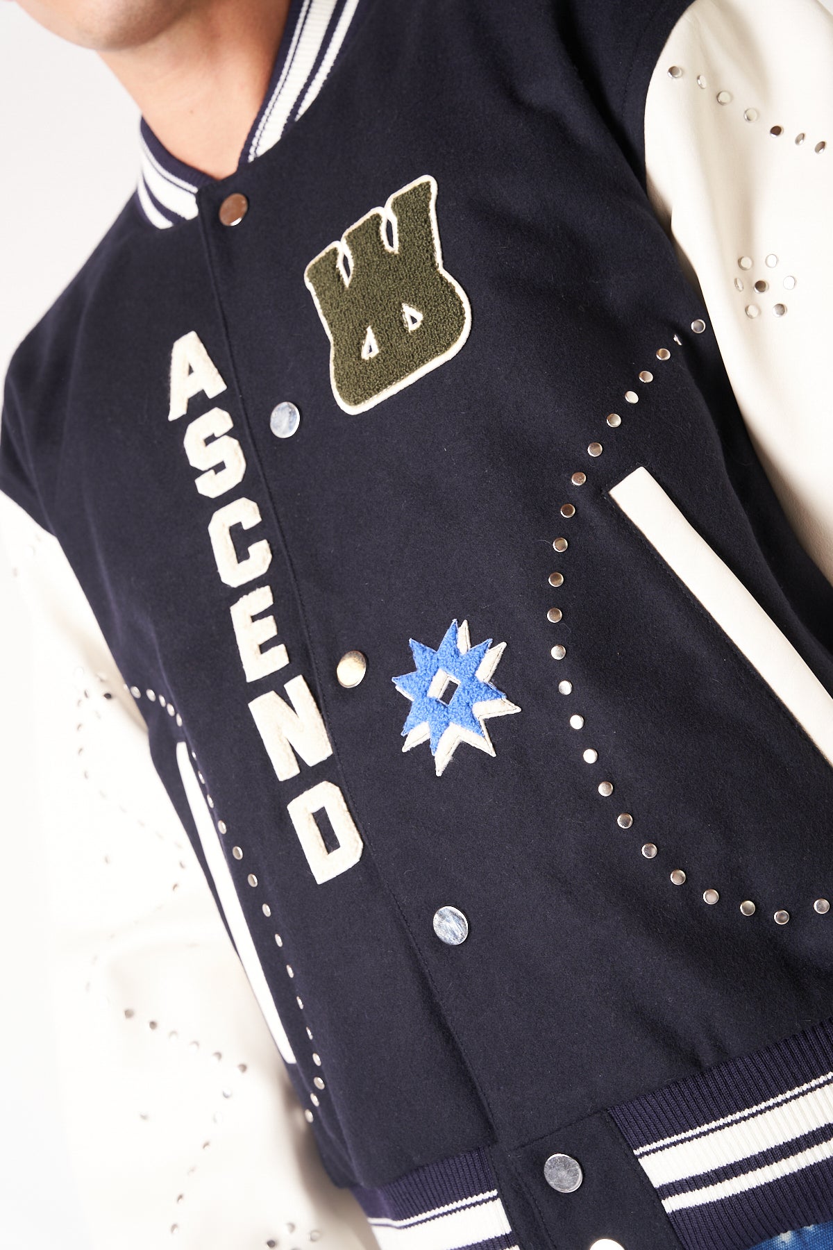 WALES BONNER | ASCEND VARSITY JACKET - MAXFIELD LA