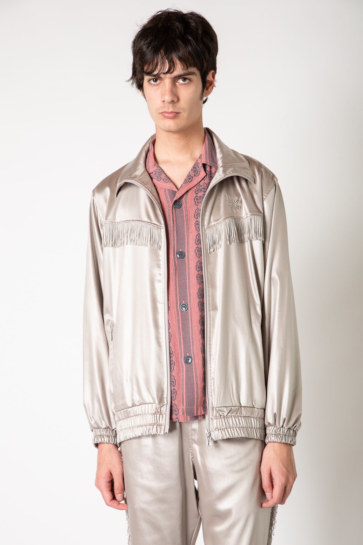 NEEDLES | SATEEN FRINGE TRACK JACKET 