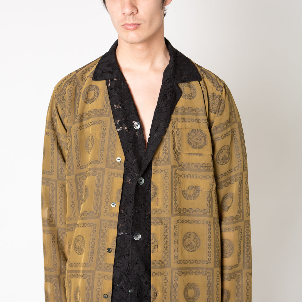 NEEDLES | CHAIN BORDER V-NECK SHIRT