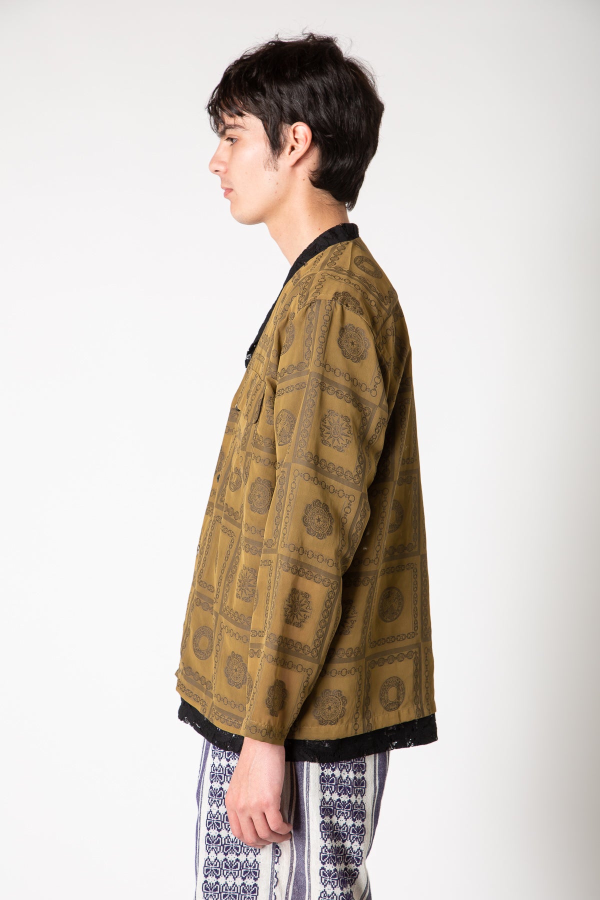 NEEDLES | CHAIN BORDER V-NECK SHIRT - MAXFIELD LA