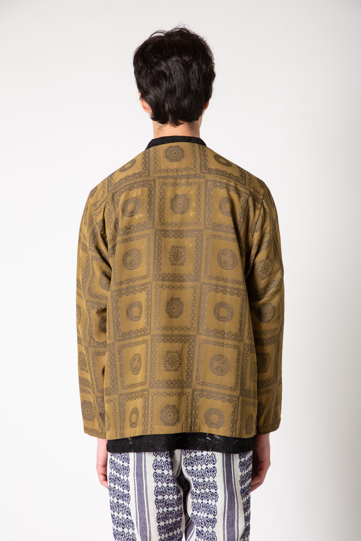 NEEDLES | CHAIN BORDER V-NECK SHIRT - MAXFIELD LA