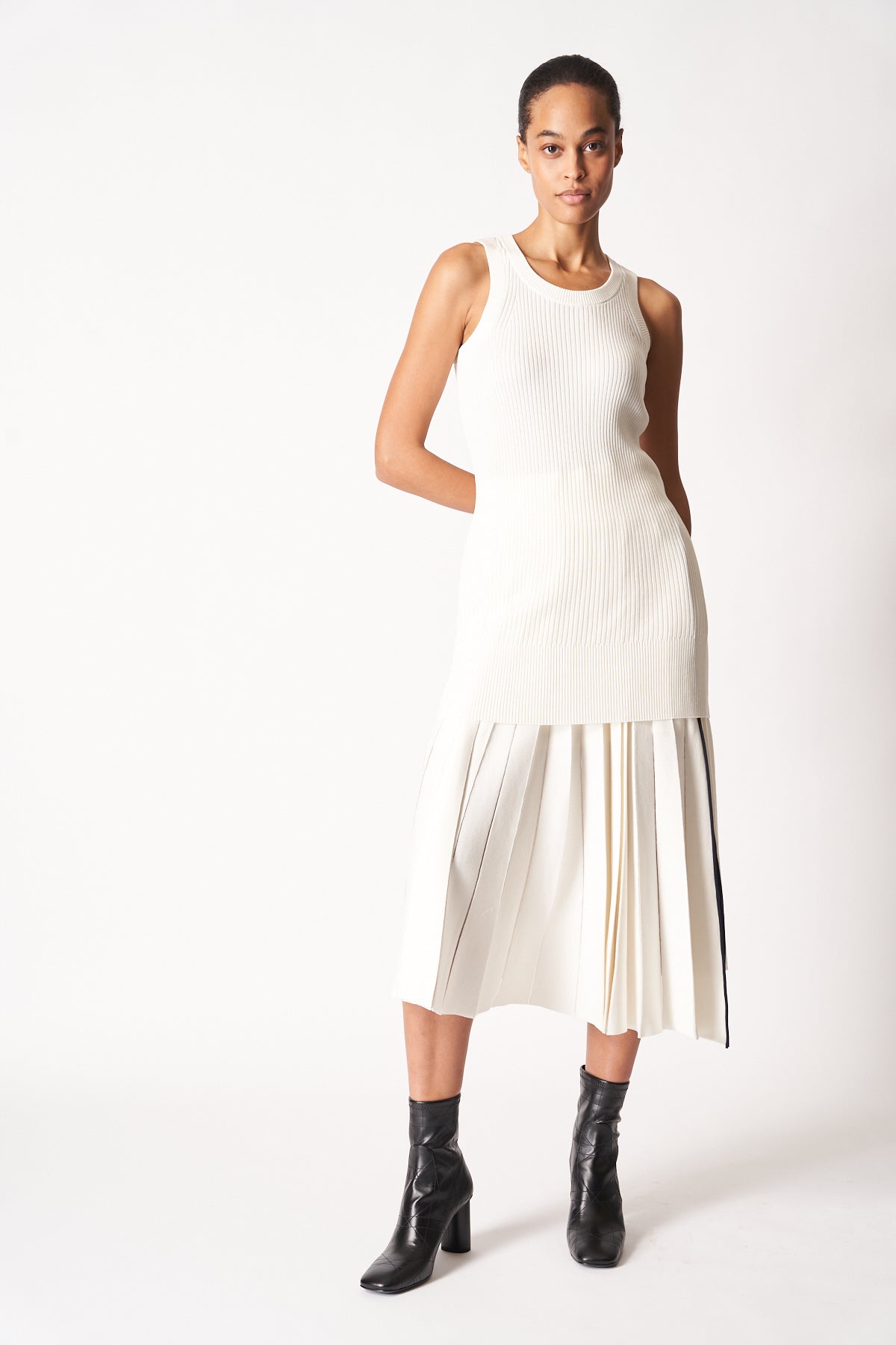 SACAI | SILK KNIT DRESS