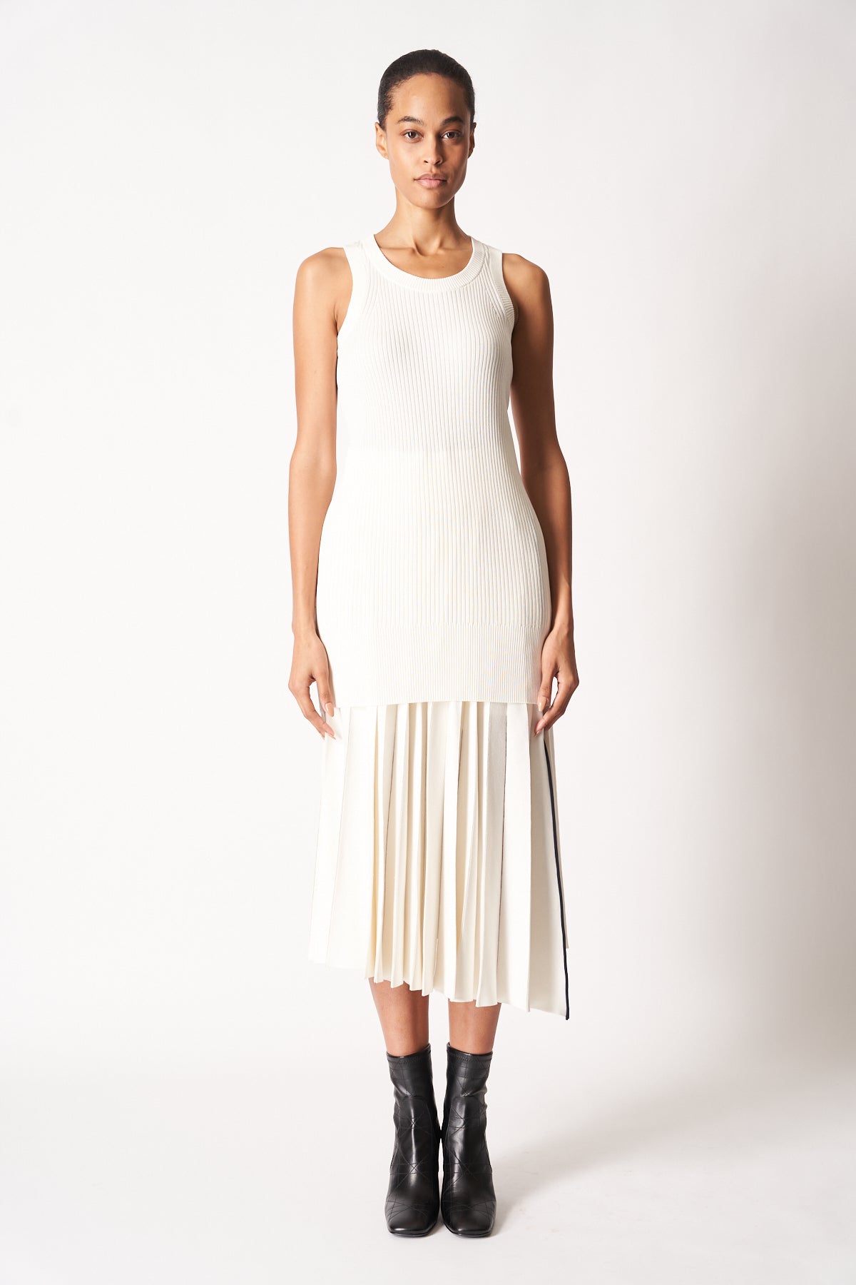 SACAI | SILK KNIT DRESS