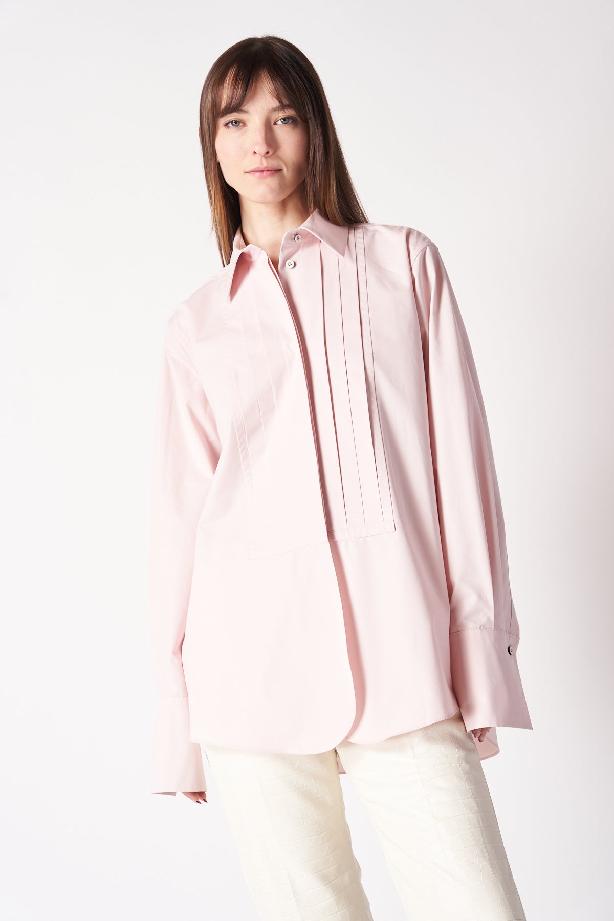 JIL SANDER | LONG SLEEVE TUXEDO SHIRT - MAXFIELD LA