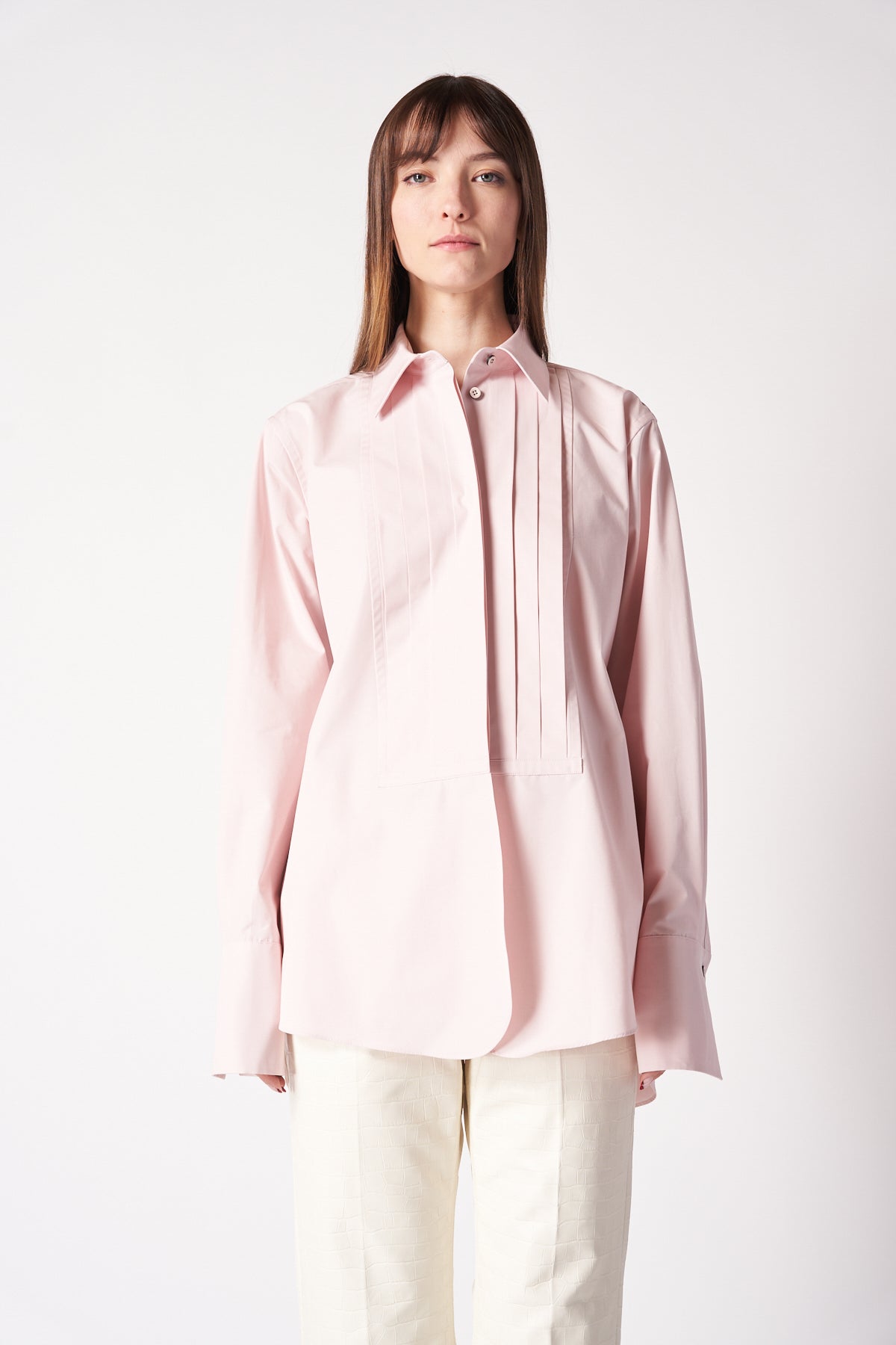 JIL SANDER | LONG SLEEVE TUXEDO SHIRT - MAXFIELD LA