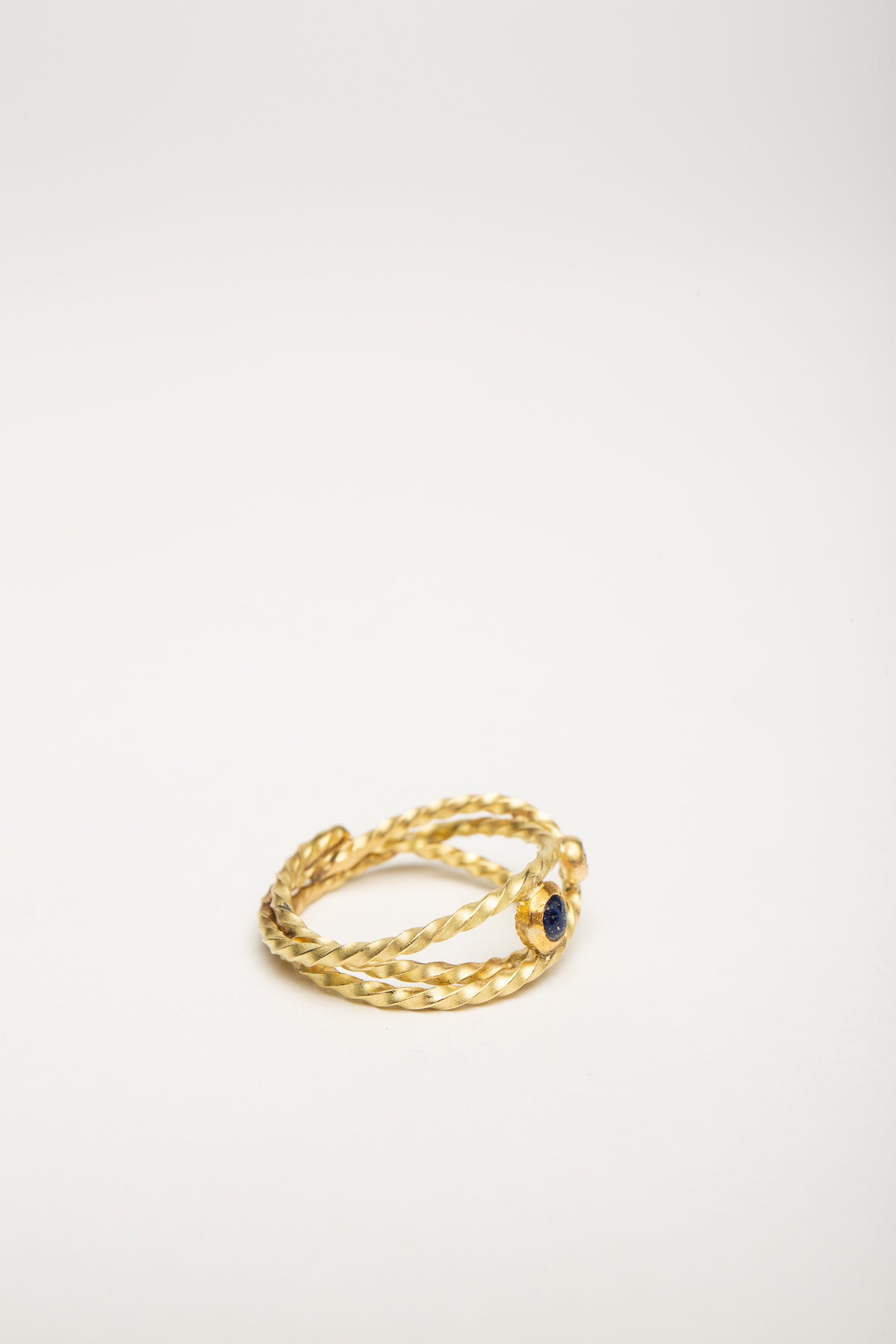 BOAZ KASHI | 18K GOLD ROPE DIAMOND RING